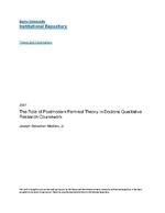 The role of postmodern feminist theory in doctoral qualitative research coursework